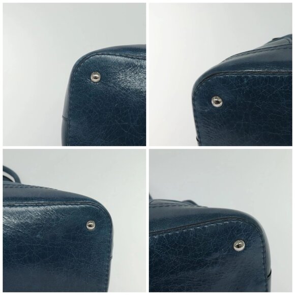 PRADA Hand Bag Nylon Leather Blue Silver Auth BA3485V - Picture 16 of 16